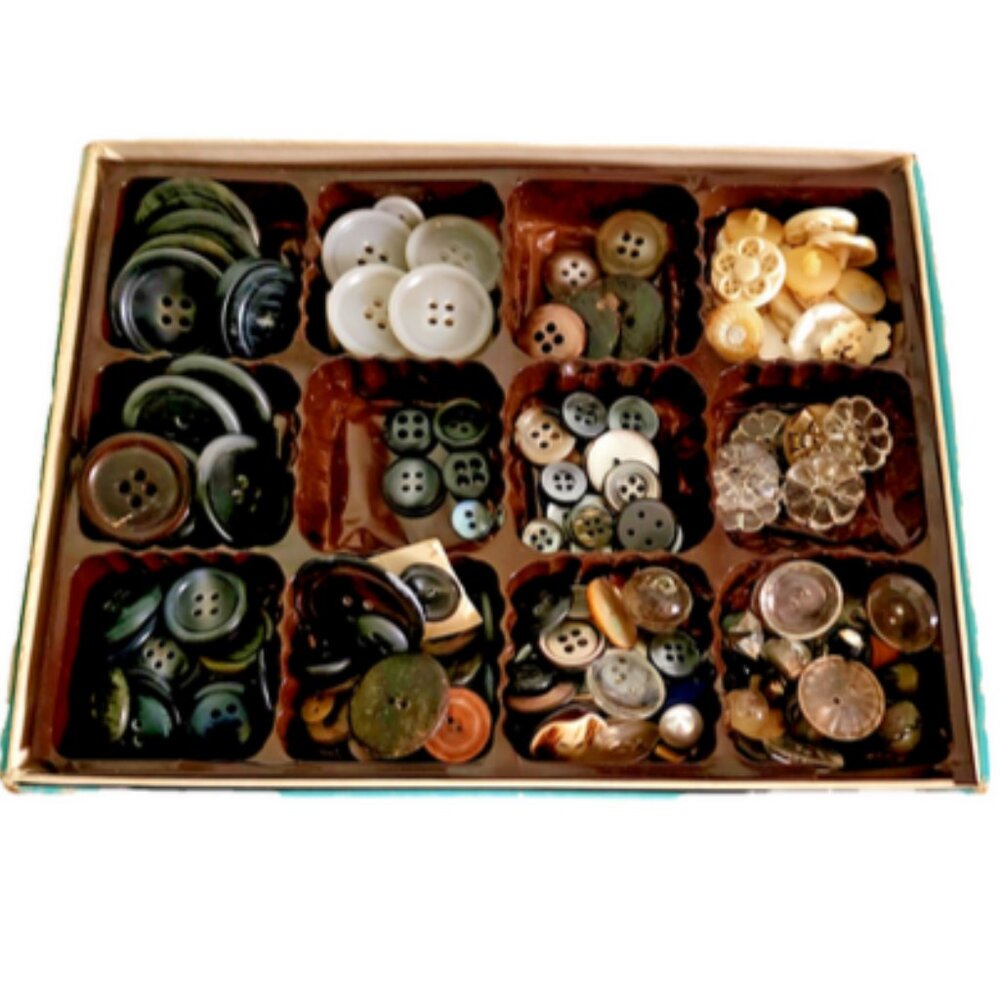 Antique Vintage Button Assorted Mix Lot 8 RARE COLLECTIBLE